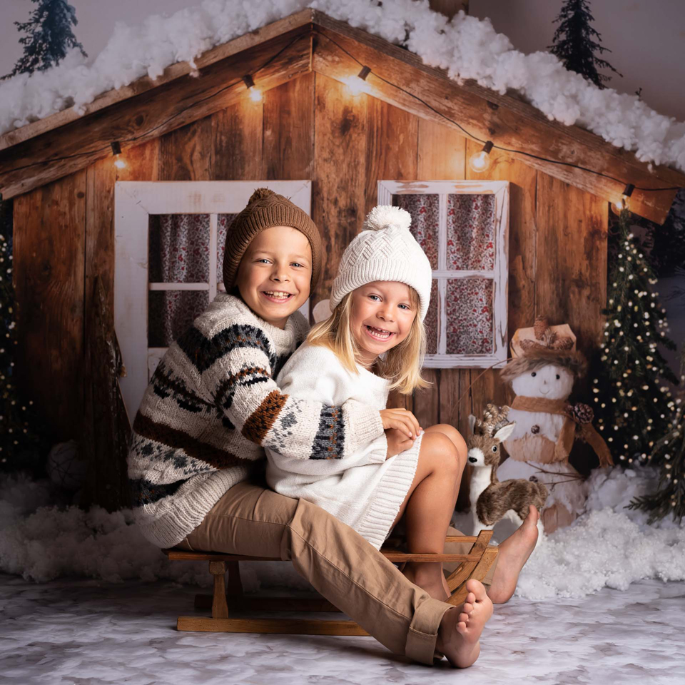 séance photo de noël en famille, enfant, fratrie à Haguenau (67180) en Alsace dans le Bas-Rhin